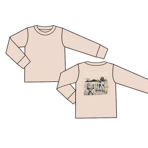 6.2 BT0945 Baby Boys Farm Dog Long Sleeve Tee Shirts Tops Preorder