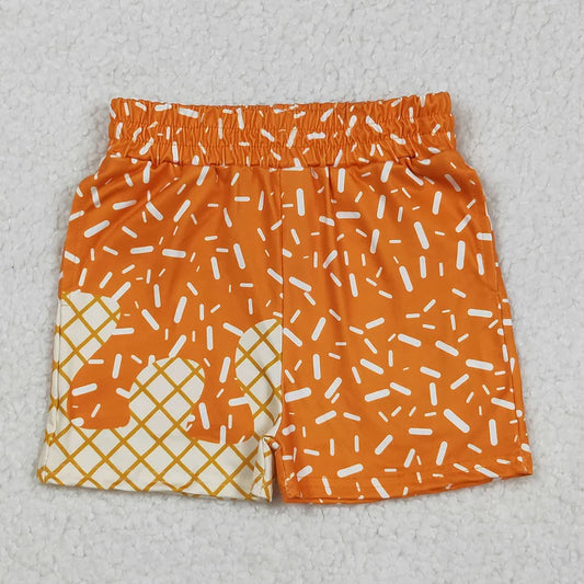 9.3 SS0639 Baby Boys Orange Drip Team Shorts Bottom