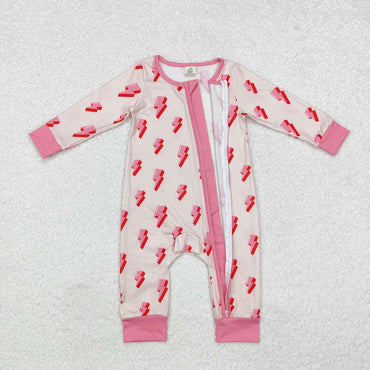 3.13 LR1983 RTS baby girl clothes lightning girl winter romper western clothes-bamboo