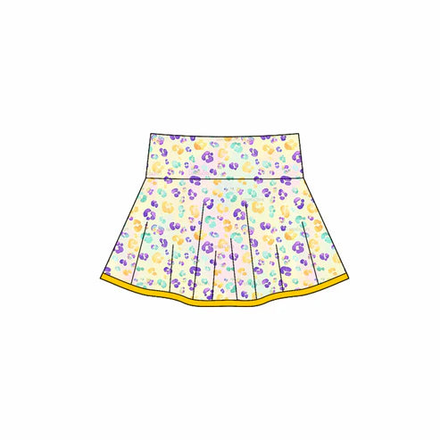 10.28 GLK0162 Baby Girls Mardigras Leopard Yoga Skirt Shorts Bottom Preorder