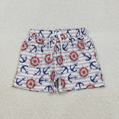 12.8 S0589 Baby Boys Sea World Boats Swimming Trunks Bottom