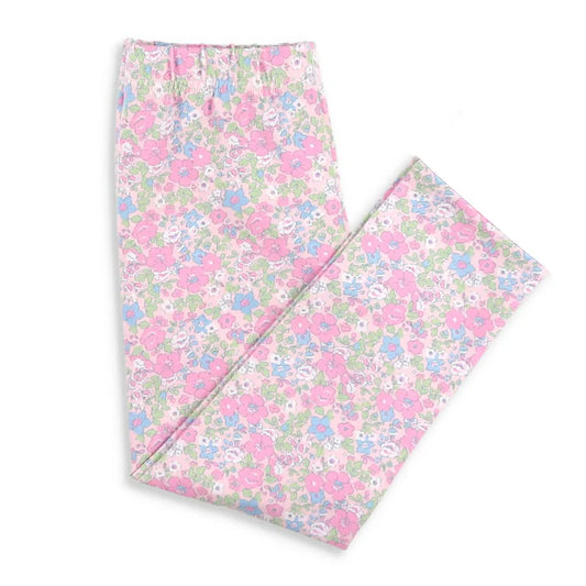 9.26 P0871 Baby Girls Pink Flowers Leggings Pants Preorder