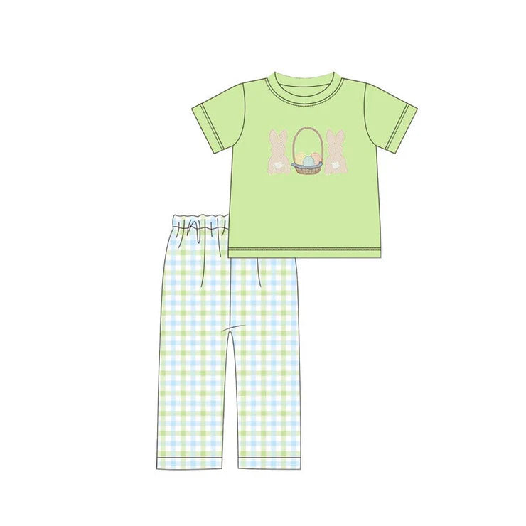 11.22 MOQ：5pcs BSPO0645 pre-order toddler boy clothes rabbit boy easter spring outfit