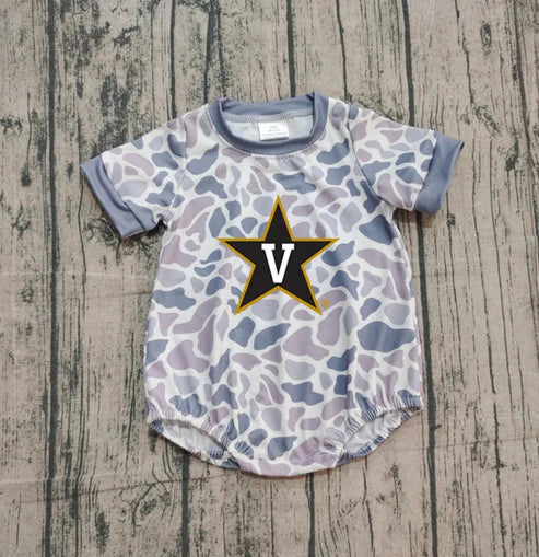 10.29  Custom Moq 8 Baby Infant Boys Camo V Team Rompers