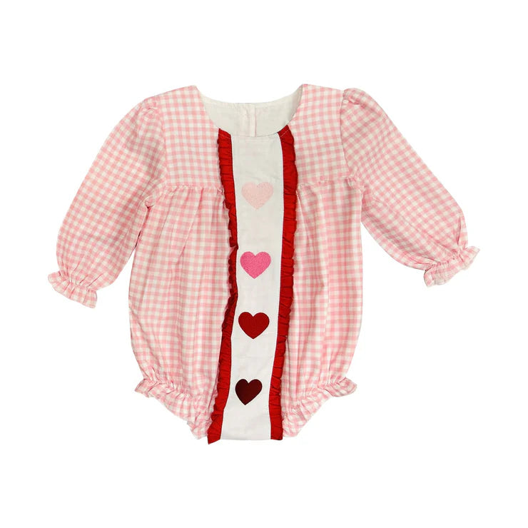 11.21 MOQ:5pcs LR2921 pre-order baby girl clothes heart toddler girl Valentine winter bubble