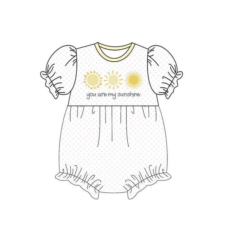 11.29 MOQ:5pcs SR3669 pre-order baby girl clothes sunshine girl summer bubble