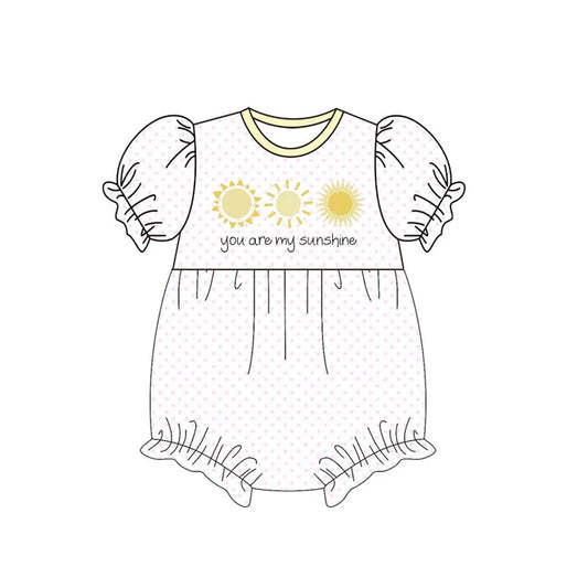 11.29 MOQ:5pcs SR3669 pre-order baby girl clothes sunshine girl summer bubble