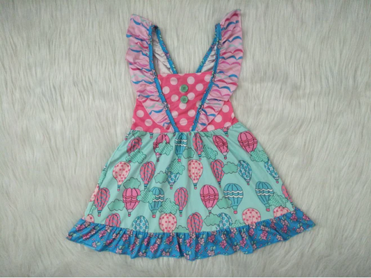 5.23 A17-8 Hot air balloon green buckle strap lace skirt