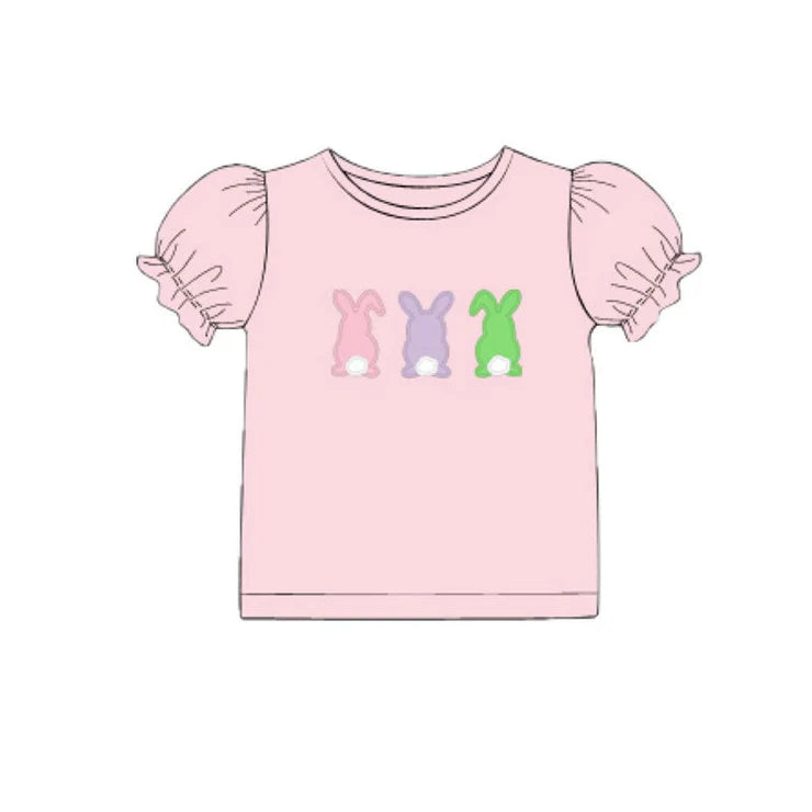 11.10 MOQ：5pcs GT1422 pre-order baby girl clothes rabbit girl easter top