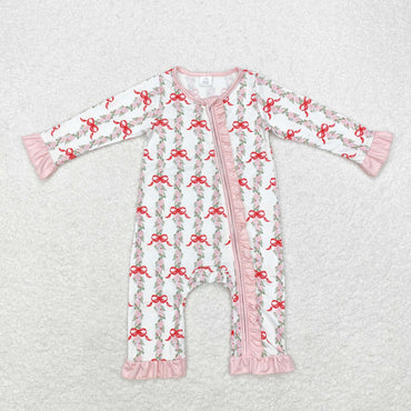 3.13 LR1517 RTS Bamboo baby clothes Grandmillennial girl winter romper