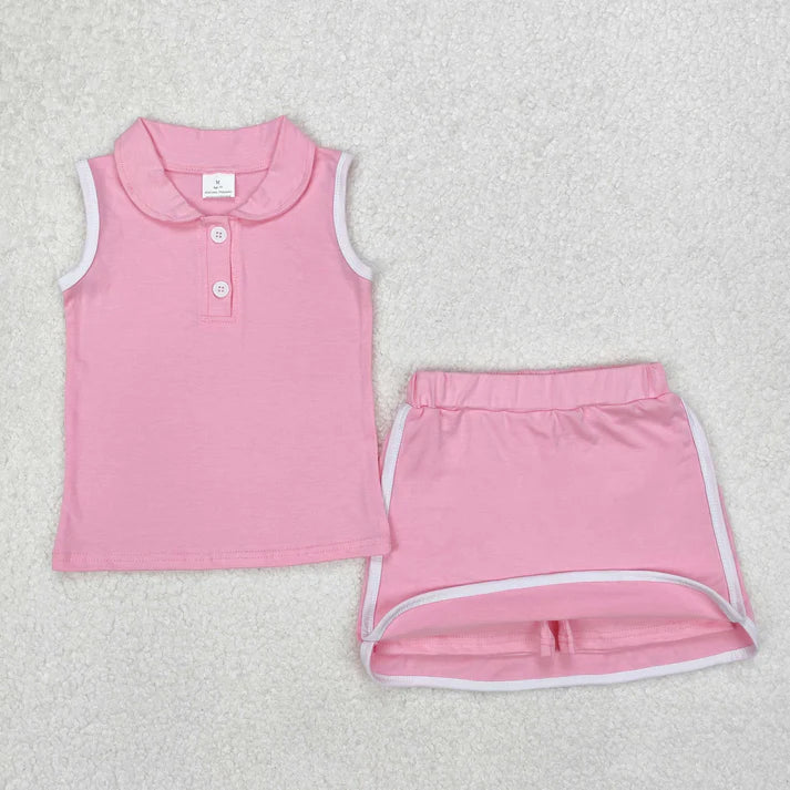 3.14 GSD1975 Baby Girls Pink Pullover Top Sports Shorts Clothes Set