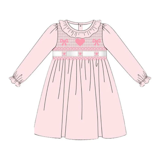11.10 MOQ:5pcs GLD1485 pre-order toddler girl clothes heart print girl Valentine dress