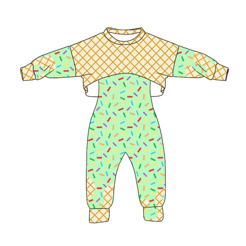 8.11 Custom Moq 5 Baby Girls Long Sleeves Drip Shirt Top Jumpsuit 2 Piece Team Clothes Sets