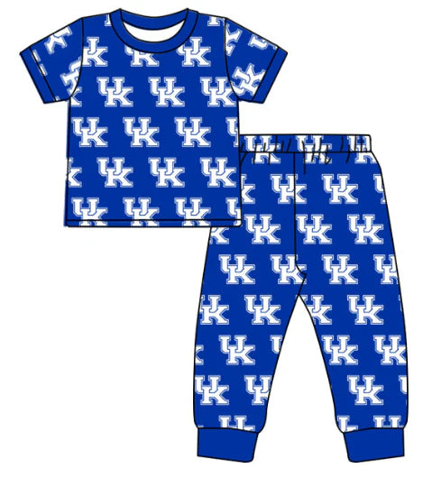 5.13 Boys team custom blue short sleeve pants suit