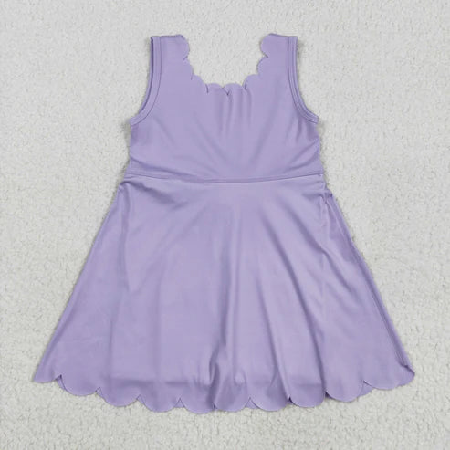 5.21 GSD2372 Baby Girls Lavender Sleeveless Yoga Active Knee Length Dress