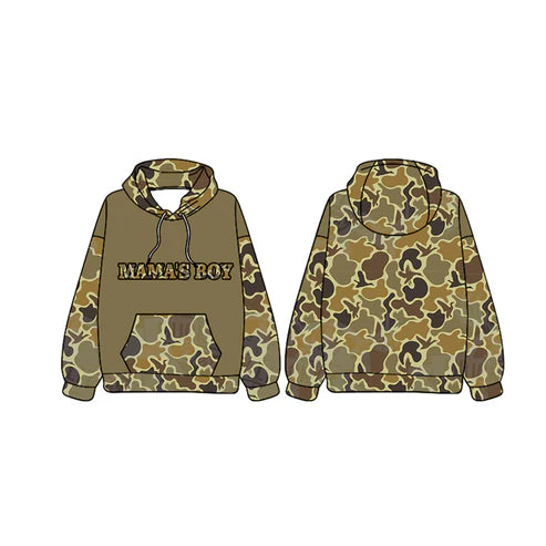 6.3 BT0990 Baby Boys Mama's Boy Hunting Camo Ducks Hooded Tops preorder
