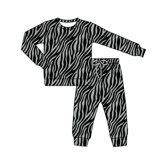 11.24 MOQ：5pcs GLP3183 pre-order toddler girl clothes black print girl winter set