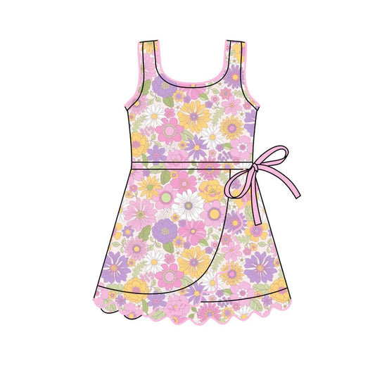 11.15 MOQ:5pcs GSD3095 pre-order toddler clothes flower girl yoga summer dress