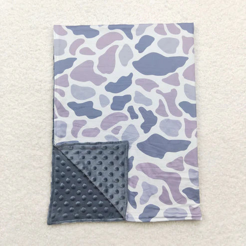 3.10  BL0145 Grey and blue camouflage baby blanket