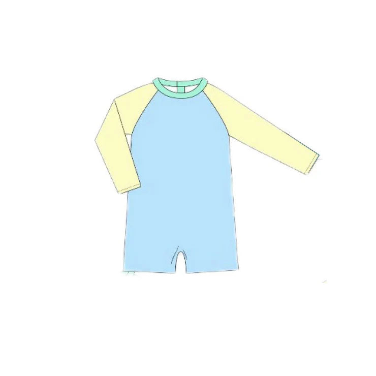 12.1 MOQ:5pcs S0635 pre-order baby boy clothes blue boy summer swimsuit beach wear