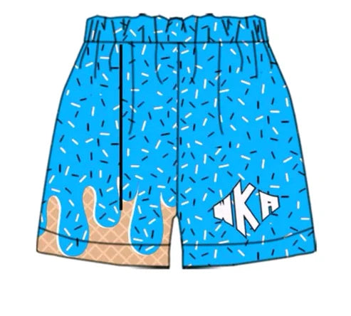 7.2 Custom Moq 3 Baby Boys Blue Team Shorts Bottom
