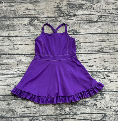 5.20 S0554 Baby Girls Purple Athletic Active Wear Knee Length Dress Preorder