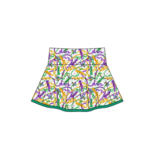 10.28 GLK0166 Baby Girls Mardigras Lights Fur Yoga Skirt Shorts Bottom Preorder