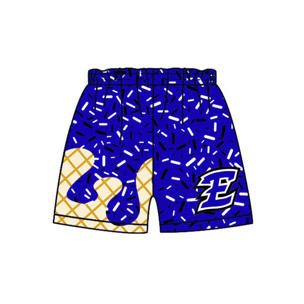 7.7 Custom Moq 3 Baby Boys Blue E Sprinkles Team Sports Shorts