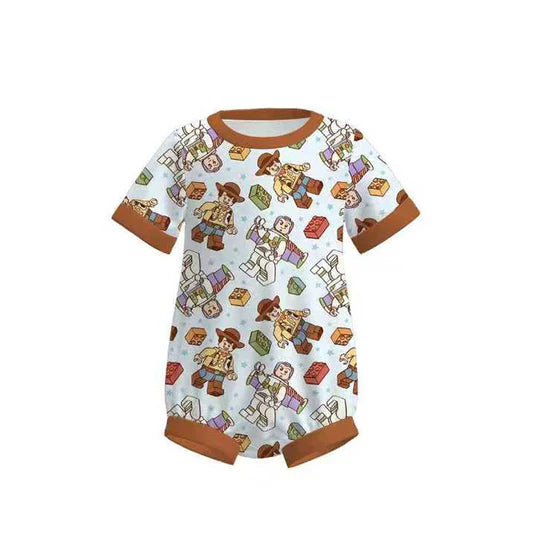 12.9 MOQ:5pcs SR3720 pre-order baby boy clothes cartoon print boy summer bubble