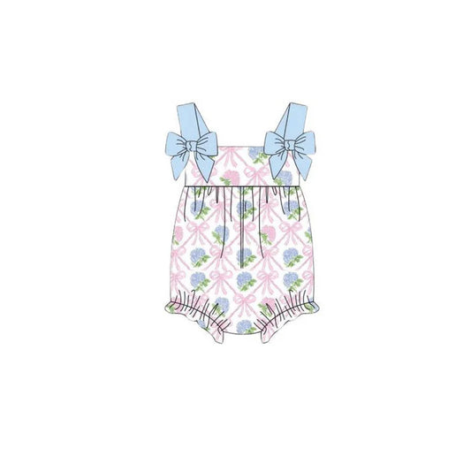 11.26 MOQ:5pcs SR3633 pre-order baby girl clothes floral print girl summer romper