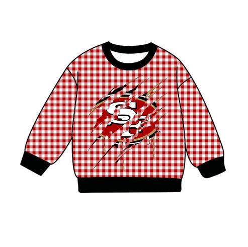 10.13 Custom Moq 8 Baby Boys SF Team Plaid Tee Shirts Tops
