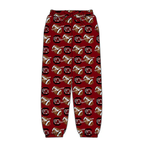 8.30Custom Moq 5 Baby Boys Red Carolina Team Jogger Pants Bottoms