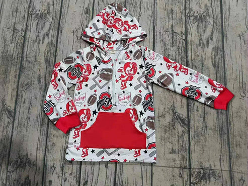 6.21 Custom Moq 3 Baby Boys Team Ohiostate Hooded Pullovers Tops
