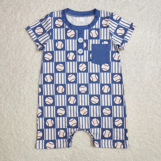 3.12 SR2313 Baby Infant Boys Baseball Pockets Romper