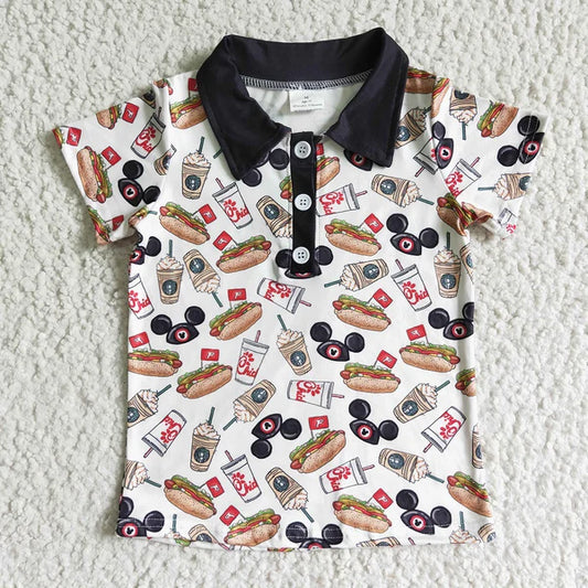 BT0021 Boys Favorite Thing Coffee Hot Dog Shirts