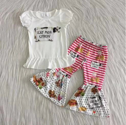 4.15  A12-4 Cow White Puff Sleeve Suit