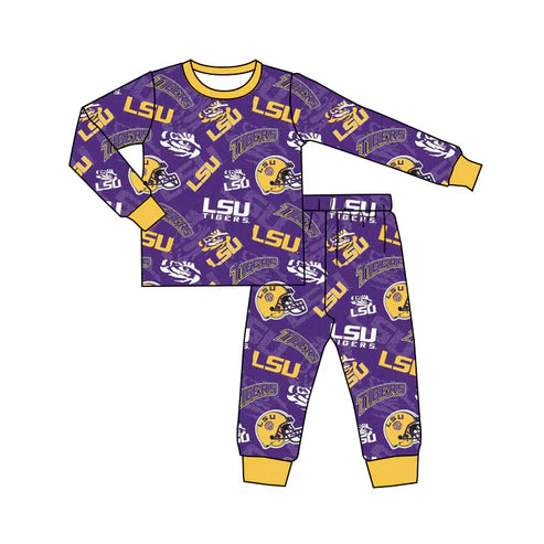 4.28 Preorder moq 3 Baby Kids Team LS Pants Pajamas Clothes Sets