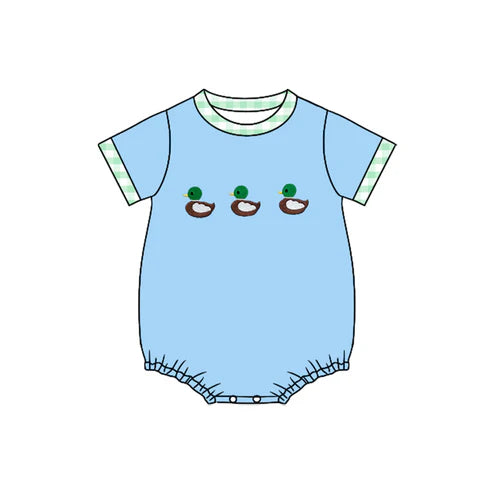 10.21 SR3267 Baby Boys Short Sleeve Ducks Rompers Preorder