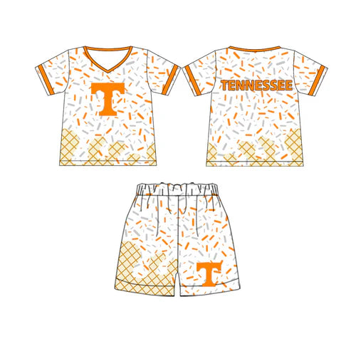 6.9  Custom Moq 3 Baby Boys Tennessee Team Short Sleeve Tee Shirt Shorts Clothes Sets
