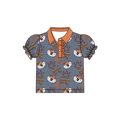 7.31 Custom Moq 5 Baby Girls AU Tiger Team Short Sleeve Tee Pullovers Polo Shirts Tops