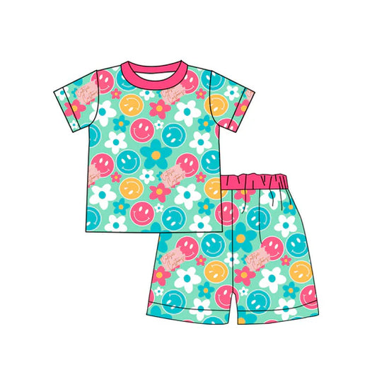 12.18 Custom order MOQ 3pcs each design baby boy clothes smile boy summer pajamas set 2