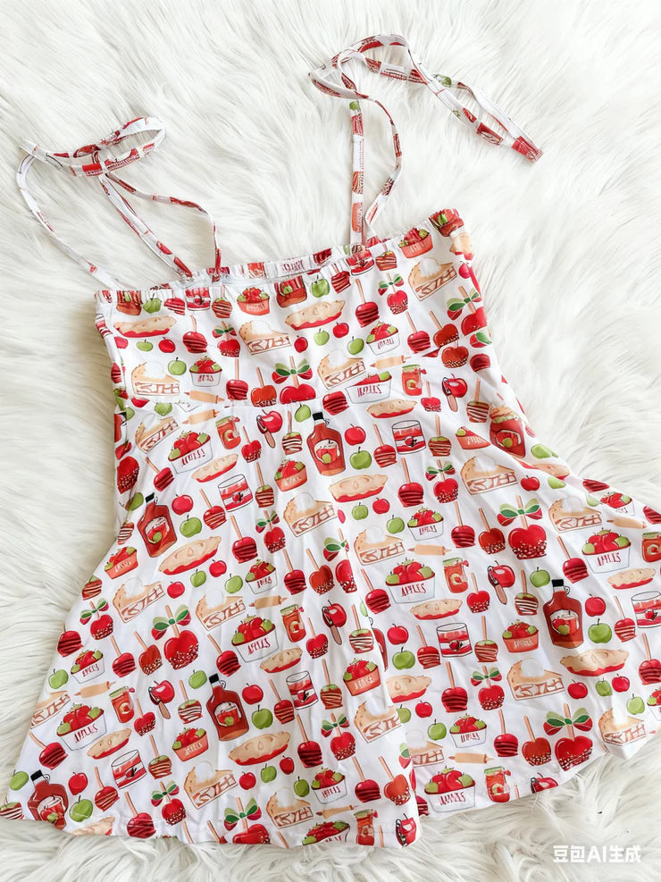 11.12 MOQ：5pcs GSD3072 pre-order toddler clothes apple pie girl summer dress