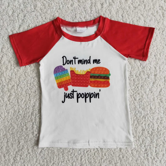D6-18 Autism Boys Popsicle Hamburger Fries Shirts