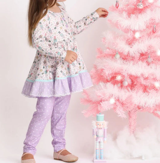 6.11 GLP1986 Baby Girls Christmas Soldier Tunic Top Pants Clothes Sets Preorder