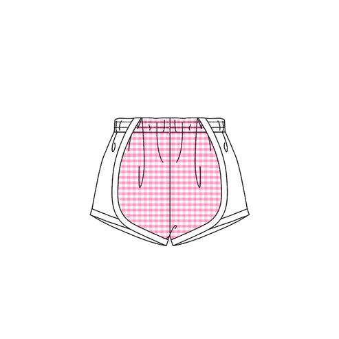 3.28 SS0492 Baby Girls Pink Plaid Stripe Shorts Bottoms Preorder