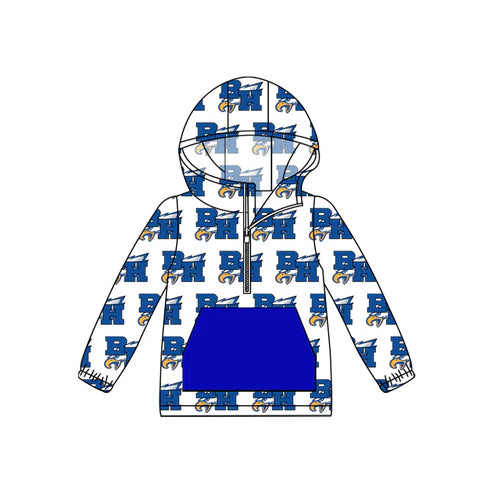 7.4 Custom Moq 3 Baby Boys Long Sleeves BH Eagles Team Hoodies Top