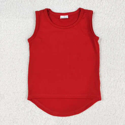 5.17  GT0981 Baby Girls Red Sleeveless Yoga Active Tee Shirts Vest