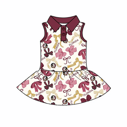 6.10 Custom Moq 3 each item Sibling Baby Girls Florida Team Dresses Clothes Sets