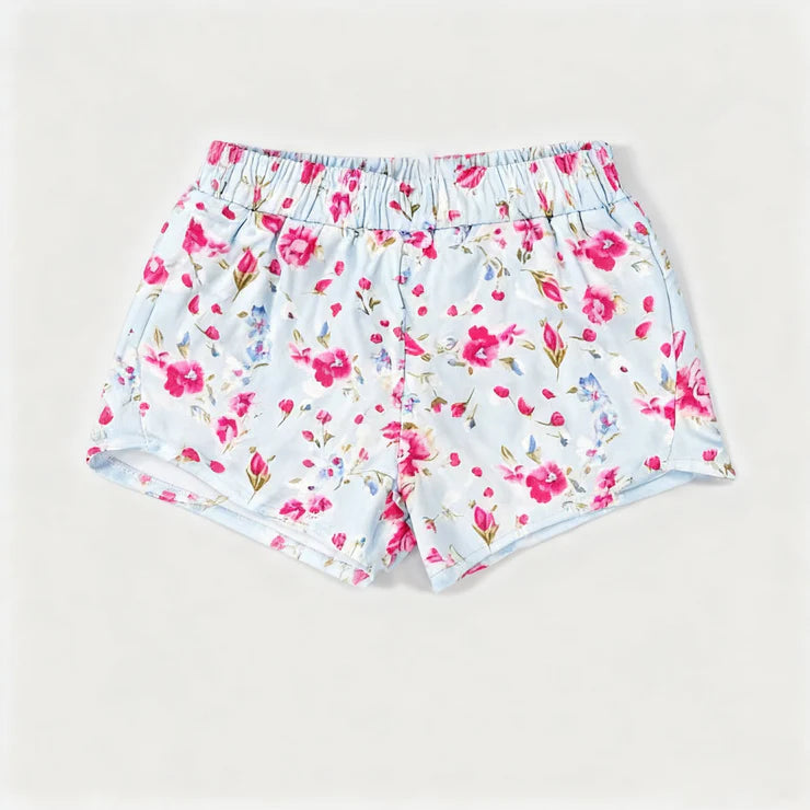 11.21 MOQ：5pcs SS0752 pre-order baby girl clothes Floral girl yoga summer shorts