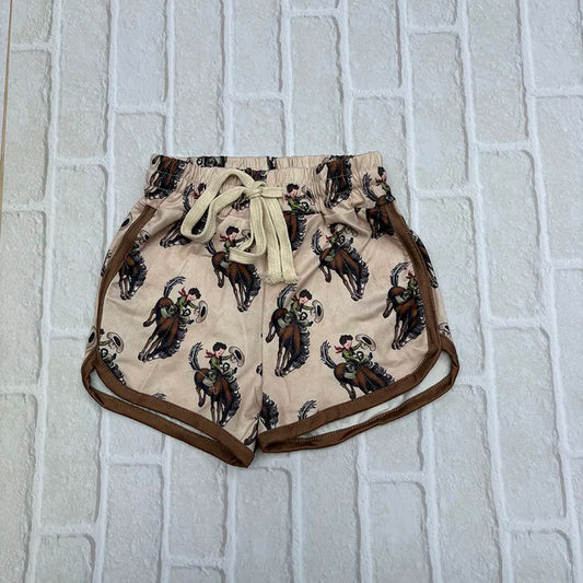 9.3 SS0088 Baby Girls Western Rodeo Sports Summer Shorts